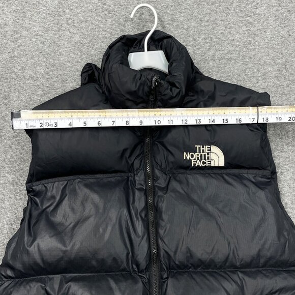 The North Face 700 Goose Down Puffer Vest Black Hideaway Hood Women's Medium - Picture 9 of 16